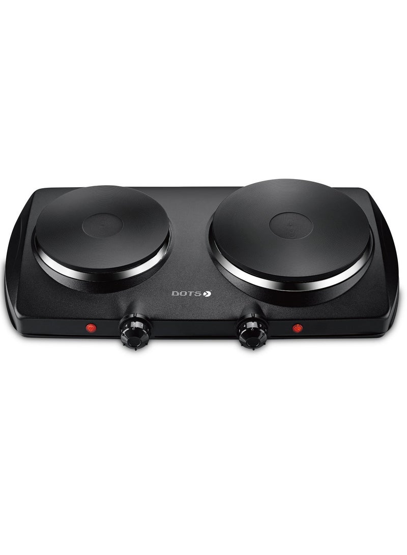 DOTS Electric Stove Double Hot Plat 2300W – Dual Cast-Iron Burners with Indicator Light CCP1015P2 - Image 2